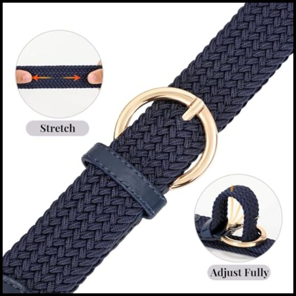 Braided Woven Elastic Stretch Belt for Jeans Pants Golf Casual main image 7